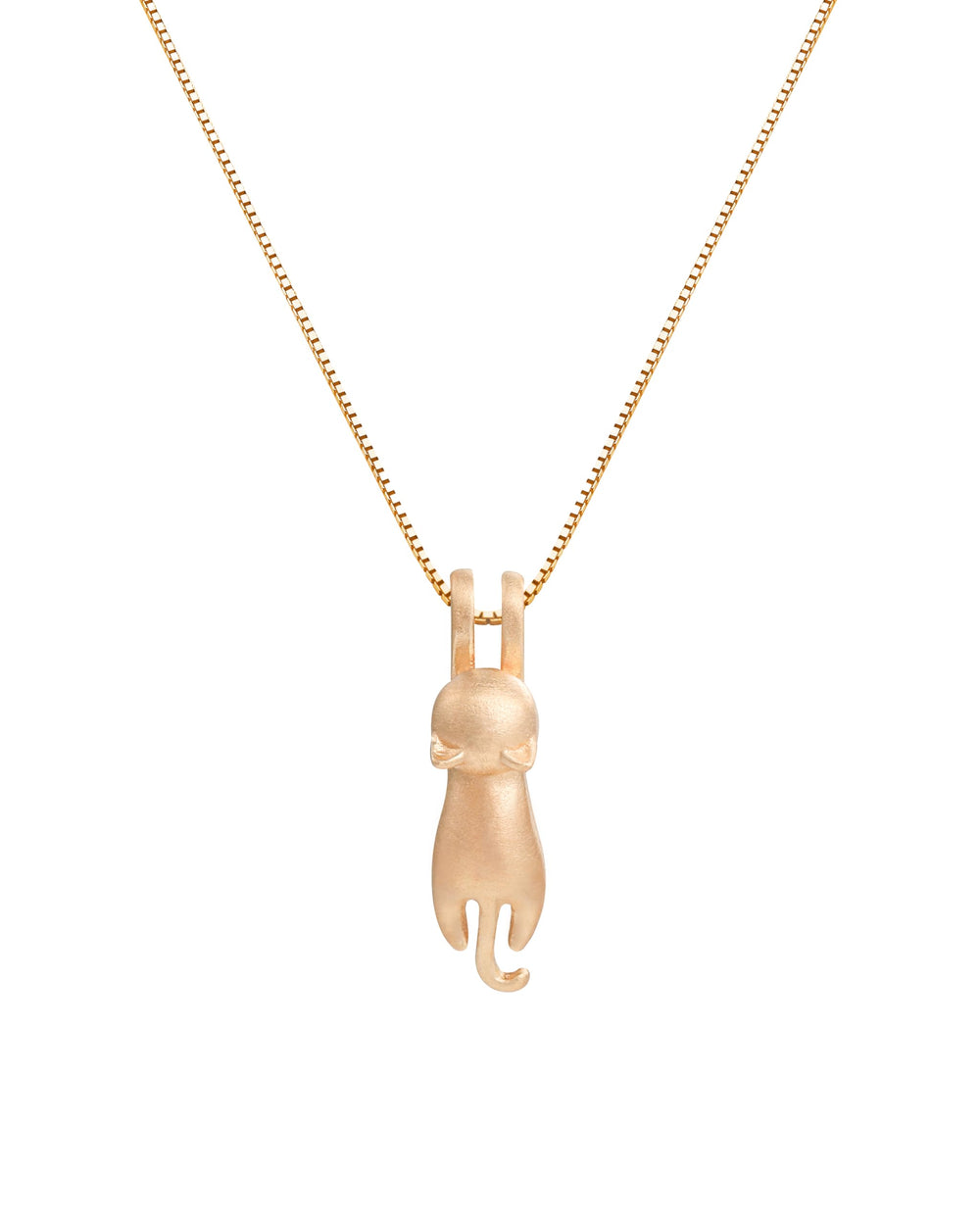 S.Leaf Sterling Silver Cat Necklace