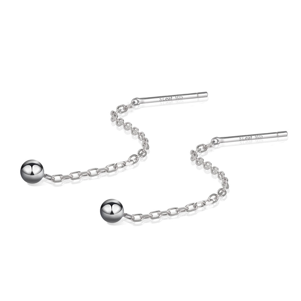 Tiny Ball Threader Earrings